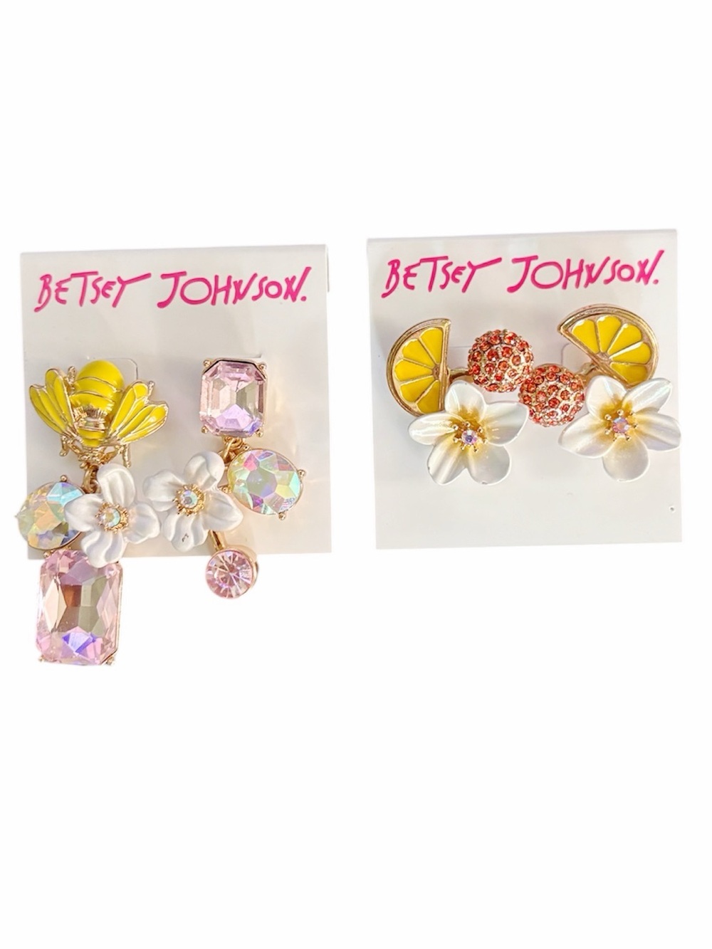 NWOT Betsey Johnson Gold Tone Earrings